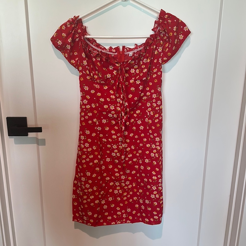 Red Floral Dress